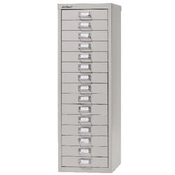 Bisley Multi Drawer Cabinet H3915NL 15 Drawers Grey 279 x 380 x 860 mm