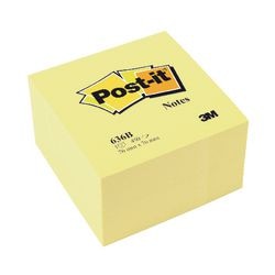 Post-it Sticky Notes Cube 76 x 76 mm Canary Yellow 450 Sheets