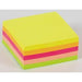 Office Depot Sticky Note Cube 51 x 51 mm Assorted Neon 250 Sheets