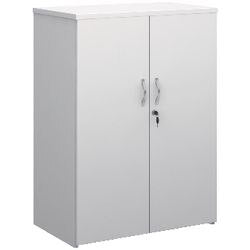 Dams International Cupboard Lockable with 2 Shelves Melamine Universal 800 x 470 x 1090mm White