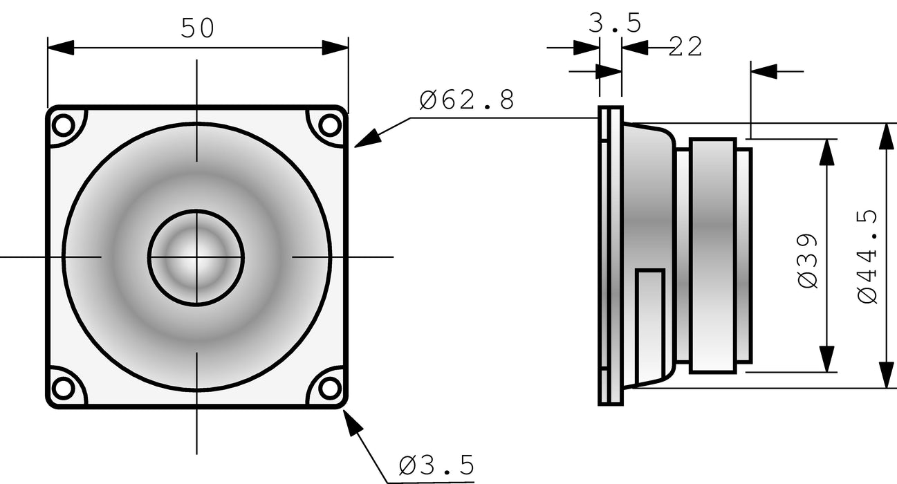 Visaton FRWS 5 - 4 Ohm - 5 cm (2&quot;) fullrange speaker