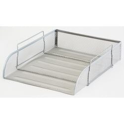 Office Depot Letter Tray Silver Wire Mesh 25.5 x 33.5 x 7 cm