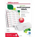 Office Depot Multifunction Labels Self Adhesive 70 x 36 mm White 100 Sheets of 24 Labels