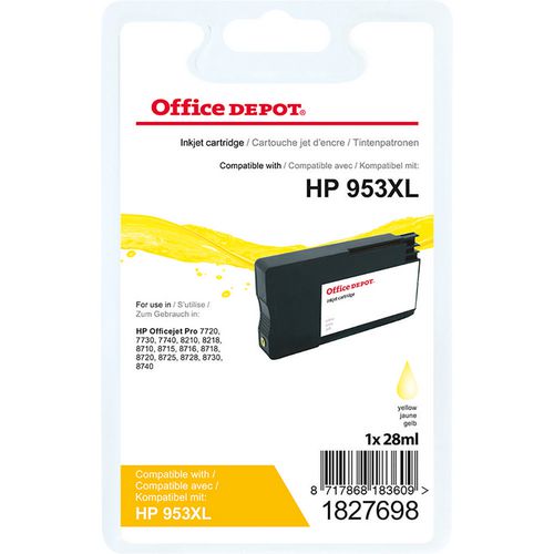 Office Depot 953XL Compatible HP Ink Cartridge F6U18AE Yellow