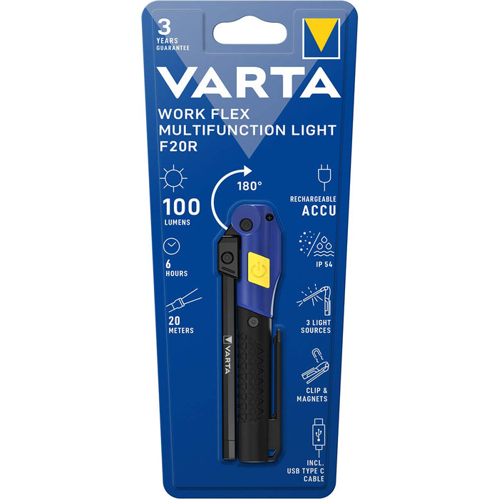 Varta Work Flex® Multifunction Light F20R Rechargeable