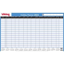 Viking Holiday Planner 2024 Landscape Blue English 74.8 x 48.3 cm