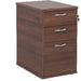 Dams International Pedestal with 3 Lockable Drawers MFC 426 x 600 x 725mm Walnut