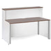 Dams International Rectangular Reception Desk with Walnut Melamine Top and White Frame Adapt 1662 x 890 x 1125mm