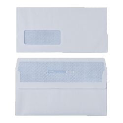 Office Depot Envelopes with Window DL 220 (W) x 110 (H) mm Self-adhesive Self Seal White 80 gsm Pack of 1000