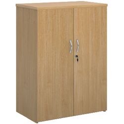 Dams International Cupboard Lockable with 2 Shelves Melamine Universal 800 x 470 x 1090mm Oak