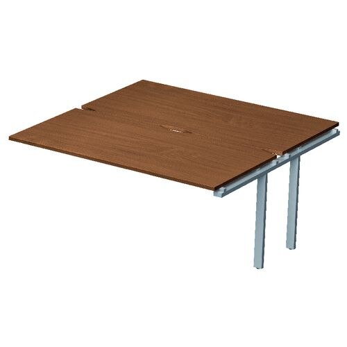 Dams International Back to Back Add On Desk Walnut 725 x 1200 x 1600 mm