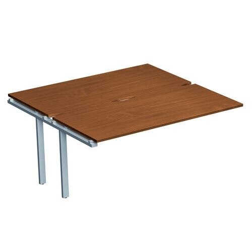 Dams International Back to Back Add On Desk Walnut 725 x 1600 x 1600 mm