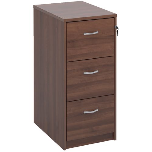 Dams International Filing Cabinet 3 Drawer LF3W Walnut 480 x 655 x 1,040 mm