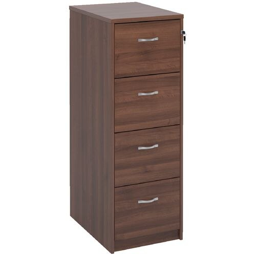 Dams International Filing Cabinet 4 Drawer Walnut 480 x 655 x 1,360 mm