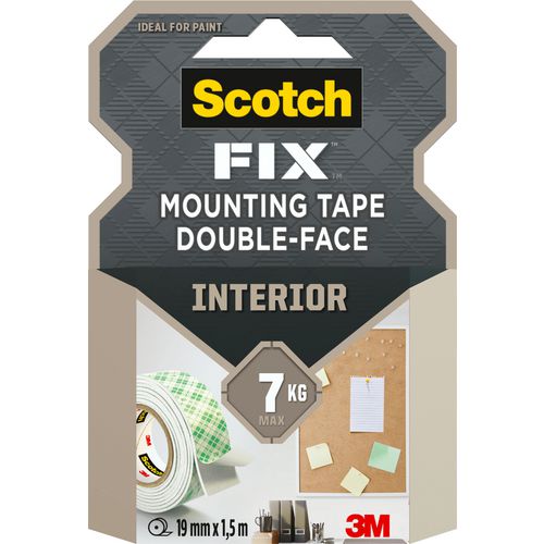 Scotch-Fix Mounting Tape Interior White 19 mm x 1.5 m