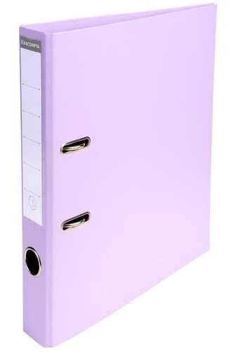 Exacompta PremTouch Lever Arch File A4 50 mm Lilac 2 ring 53507E Cardboard, PVC (Polyvinyl Chloride) Portrait Pack of 10