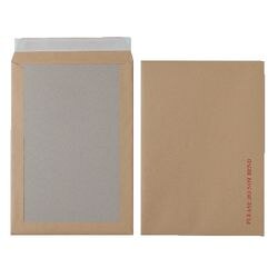 Viking C4 Peel and Seal Board Back Envelopes Brown 324 (W) x 229 (H) mm Plain 115 gsm Pack of 125