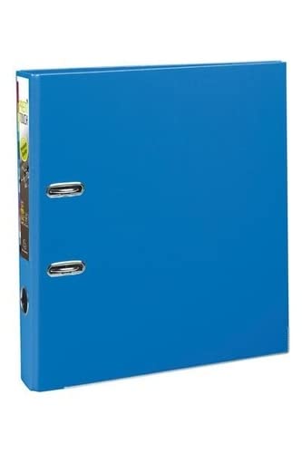 Exacompta PremTouch Lever Arch File A4 Maxi 50 mm Blue 2 ring 53142E Cardboard, PP (Polypropylene) Portrait Pack of 10