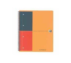 Oxford International A4+ Wirebound Orange Poly Cover Active Notebook Ruled 160 Pages