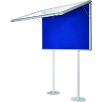 Bi-Office Mastervision Outdoor Notice Board Freestanding 123 (W) x 98.2 (H) cm Blue