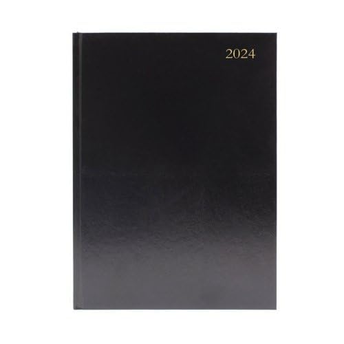 Desk Diary 2 Dpp A5 Black 2024