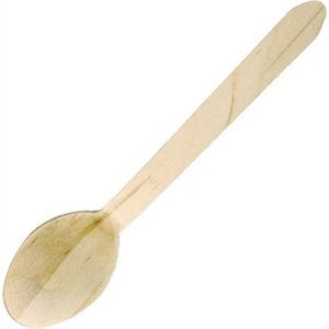 Plastico Disposal Tea Spoons Birchwood 3.2 x 22 x 20cm Brown Pack of 100