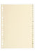 Exacompta Indices 1124E A4 155 gsm Ivory Card 24 Part (A - Z) Pack of 10