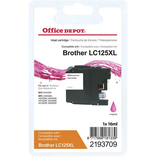 Office Depot LC125XL Compatible Brother Ink Cartridge Magenta