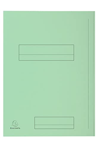 Exacompta 2 Flap Folder 335004E A4 Light Green Cardboard 24 x 32 cm Pack of 250