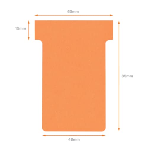 Nobo Size 2 T-Cards Orange 6 x 8.5 cm Pack of 100