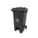 GPC Grey Pedal Wheeled Bin with Dark Grey Lid, 120L