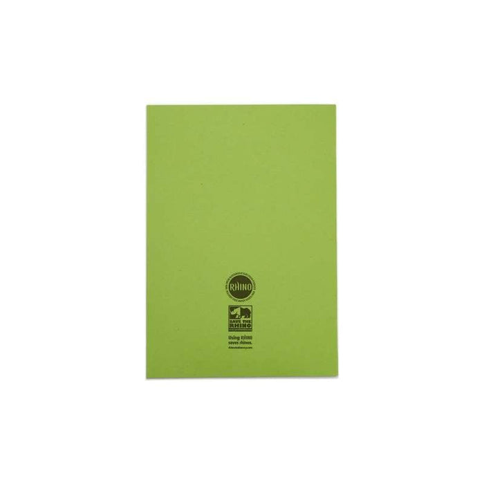 Rhino A4 Exercise Book 32 Page Top Half Plain Bottom Half Ruled 8mm Light Green (Pack 100) - VPW024-10-0