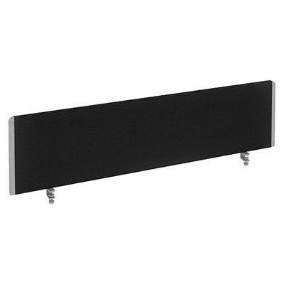 Impulse Straight Screen W1000 x D25 x H400mm Black With Silver Frame - I000272