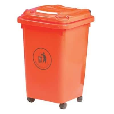 GPC Wheeled Bin LWB50Y_RED 50 L 65 x 47 x 42 cm Red