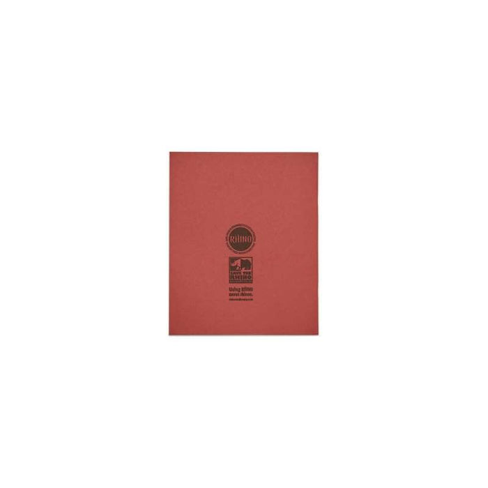 Rhino 8 x 6.5 (205 x 165mm) Exercise Book 32 Page Feint Ruled 15mm Red (Pack 100) - VEX142-165-0