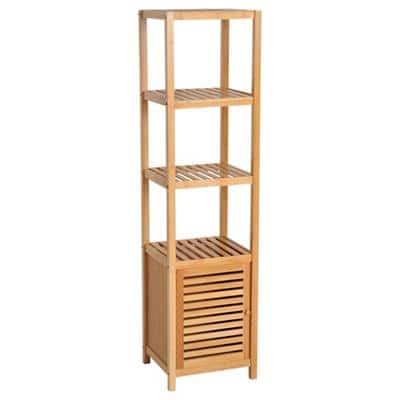 HOMCOM Bathroom Shelf 834-150 Bamboo Brown 330 mm x 360 mm x 1400 mm