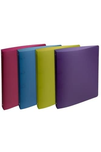 Exacompta Ring Binder Linicolor 51387E Polypropylene A4+ 30 mm 4 ring Assorted Pack of 10