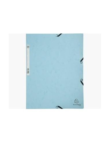 Exacompta Aquarel 3 Flap Folder A4 Mottled Pressboard 320 x 240 mm Pastel Blue Pack of 5