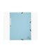 Exacompta Aquarel 3 Flap Folder A4 Mottled Pressboard 320 x 240 mm Pastel Blue Pack of 5