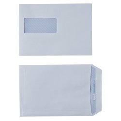 Office Depot Envelopes with Window C5 229 (W) x 162 (H) mm Self-adhesive Self Seal White 90 gsm Pack of 500