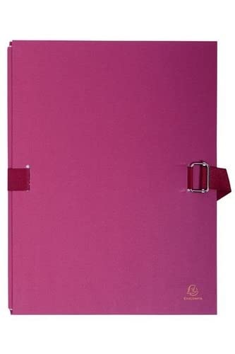 Exacompta Expanding Folders 223279E A4 Burgundy Cardboard 24 x 32 cm Pack of 10