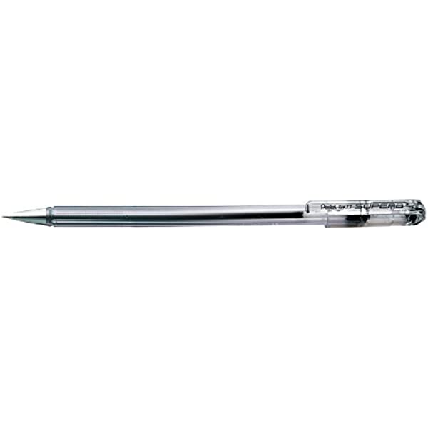 Pentel Superb Ballpoint Pen 0.7mm Tip - Black Ink (Pack of 12)