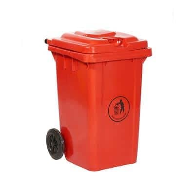 GPC Wheeled Bin LWB80Y_RED 80 L 78 x 54 x 47 cm Red