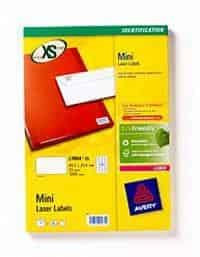 Avery L7654-25 Mini Multipurpose Labels Self Adhesive 45.7 x 25.4 mm White 25 Sheets of 40 Labels