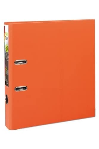 Exacompta PremTouch Lever Arch File A4 Maxi 50 mm Orange 2 ring 53144E Cardboard, PP (Polypropylene) Portrait Pack of 10