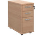 Dams International Pedestal with 3 Lockable Drawers MFC 300 x 600 x 630mm Beech