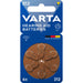 Varta Zinc-Air Battery PR41 - 1.45 V DC, 6-Blister, Hearing Aid, Hearing Aid - Brown