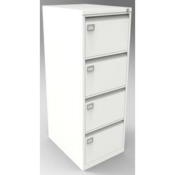 Bisley Steel Filing Cabinet with 4 Lockable Drawers 470 x 622 x 1,321 mm Chalk