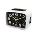 Balance Quartz Alarm Clock - Analogue - White/Black, 