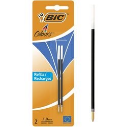 BIC Ballpoint Pen Refill 4 Colours 0.4 mm Blue Pack of 2